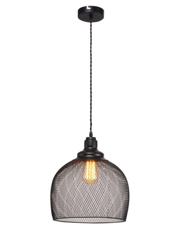 New items one light mesh enclosure black pendant light