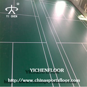 pvc sports floor badminton training center