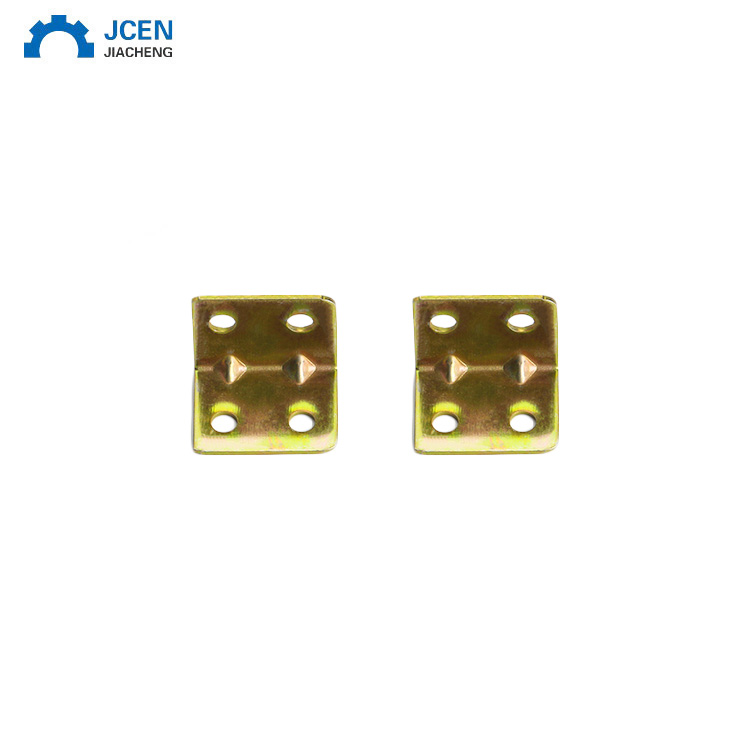 Custom case fittings connecting brass corner plate brace brackets