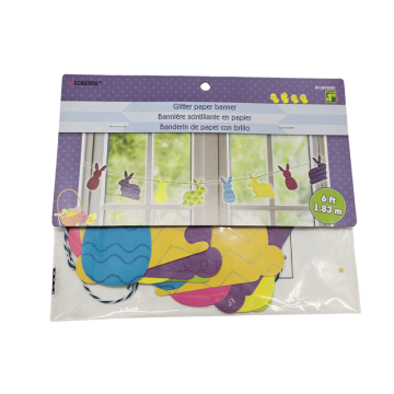 Happy Easter Bunny glitter Banner