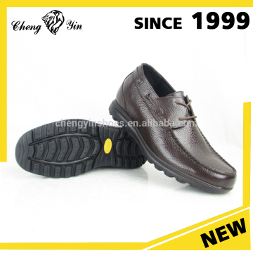 Modern Elevator Shoes 2.5'' Taller Grain Leather Casual Height Increasing Shoes