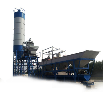HZS35 stationary concrete mixing plant in Mongolia