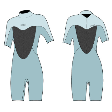 Seaskin feminino com zíper de merda de shorty wetsuits