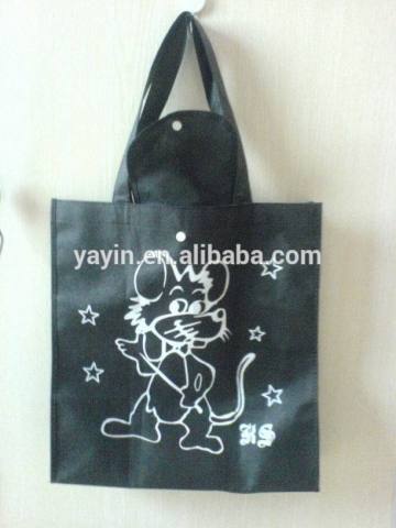 custom printed non woven bag with snap button