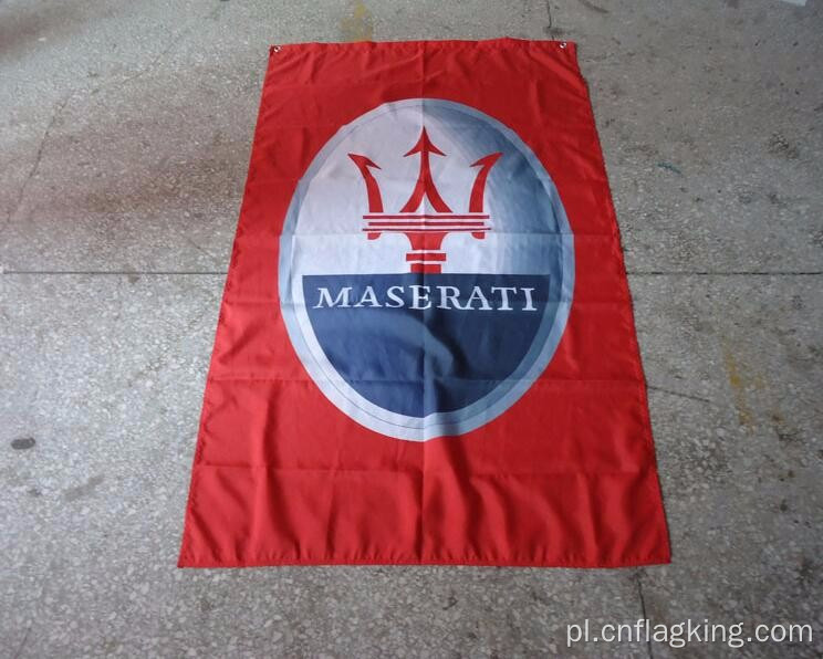 Maserati Automotive Logo Flag 90*150 CM 100% POLIESTER Maserati banner