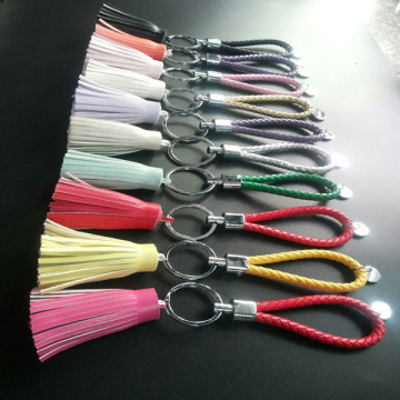 Handbag Key Chain Leather Tassel Bag Charms Metal Keychain