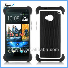 Luxury Basketball Texture Phone Case For HTC One M7 PC + Silicone Case For HTC One M7