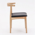 Cadeira de jantar de madeira de restaurante simples e simples de backrest