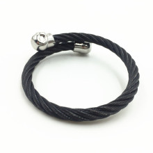 Stainless steel Wire Skull Head Mens Bangles