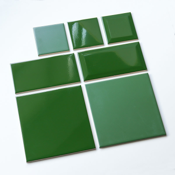 Dark Green Ceramic Tiles for Kitchen Backsplashes: Interior Decor Ideas