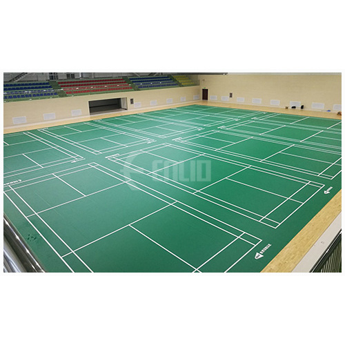 Tapis de sol synthétique vert pour terrain de navette de badminton