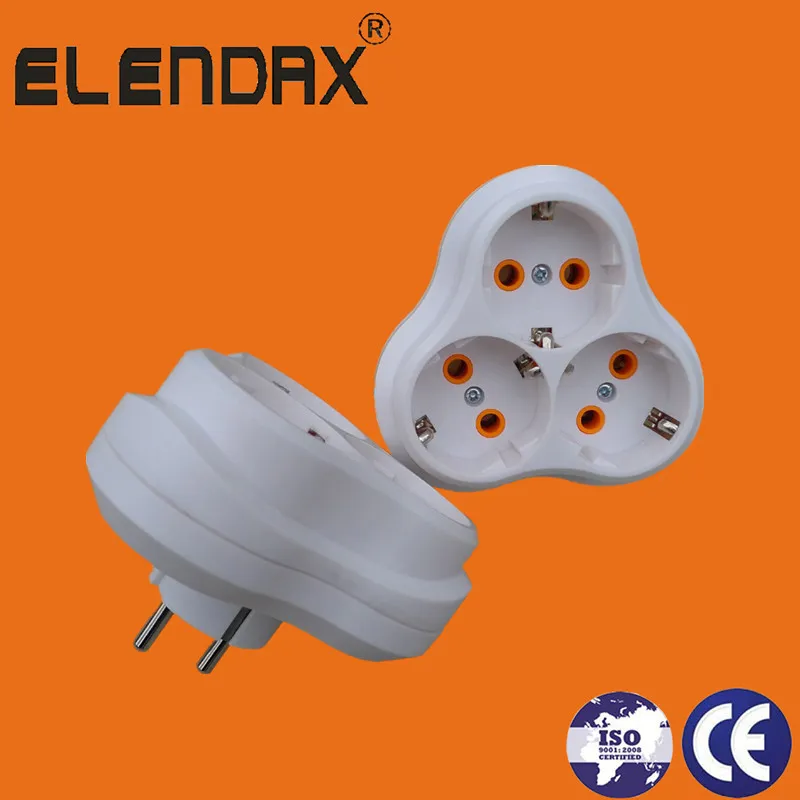 3 в 1 европейская электрическая розетка пластиковая 16А