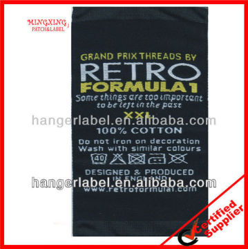 woven embroidered label,silk woven labels,washing instructions woven label