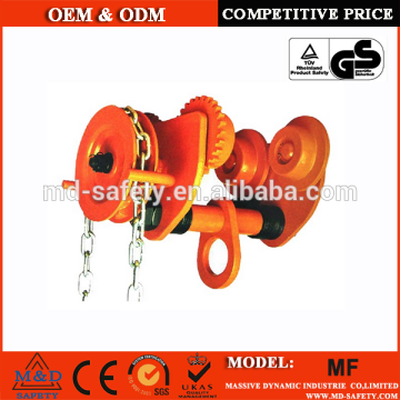 High quality plain geared beam trolley