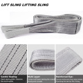 4 Ton Capacity 4M Or OEM Length 120MM Width Lifting Flat 4T Webbing Sling Belt Gray Color Safety Factor 8:1 7:1 6:1 Type