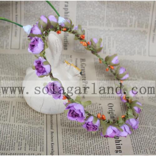 Diadema floral de la boda de la guirnalda de la flor de la rosa de imitación