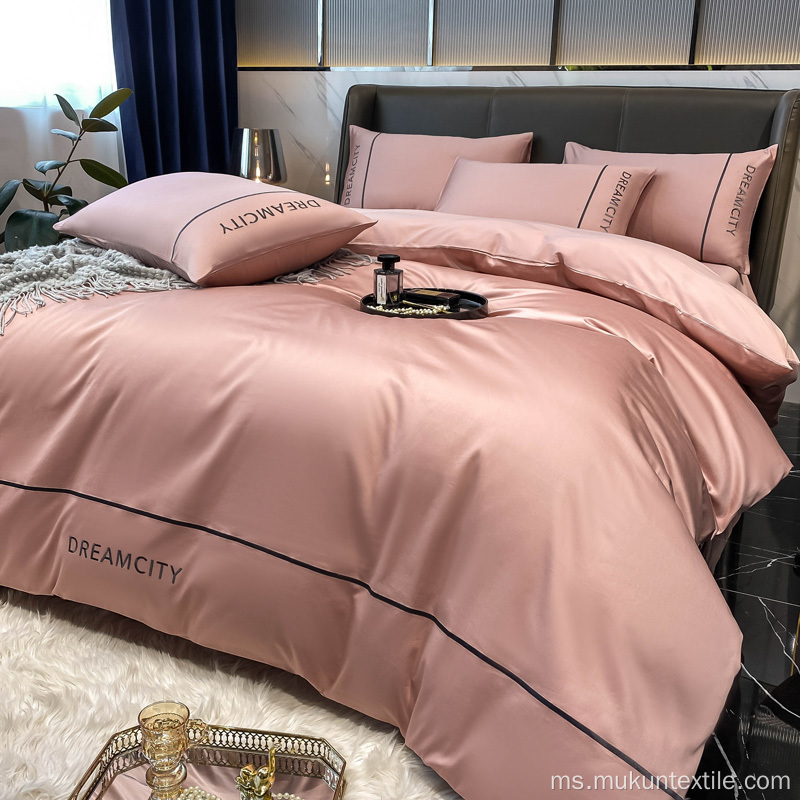 Bedsheets mewah Peralatan tempat tidur Set Mesir Kapas untuk Katil