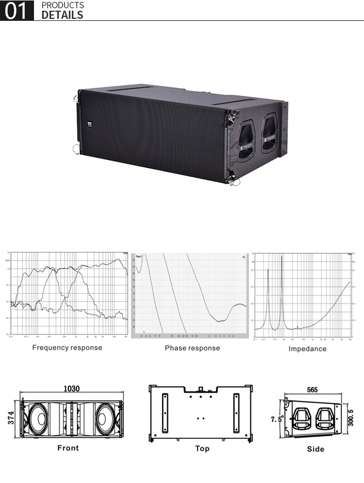 ZSOUND speakers audio system sound powered 2400W passive line array system 3way