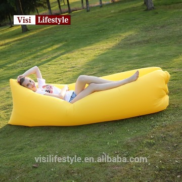 2016 latest banana shape lazy hangout air bag Inflatable air lounge sofa for camping laybag hangout