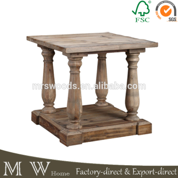 antique reclaimed wood side table, square antique side table, french side table