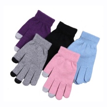 Warm Knitted Acrylic Custom Mobile Phone Magic Touch Screen Gloves