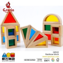 Wooden Rainbow block toys 2015 new blocks