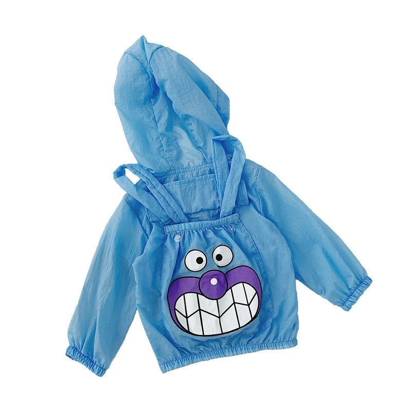 Wholesale Kids Summer Sunscreen Clothes Air Conditioned Shirt Becomes Cartoon Backpack Kids Jacket