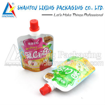 LIXING PACKAGING free sample inflatable pineapple bottom gusset spout pouch bag