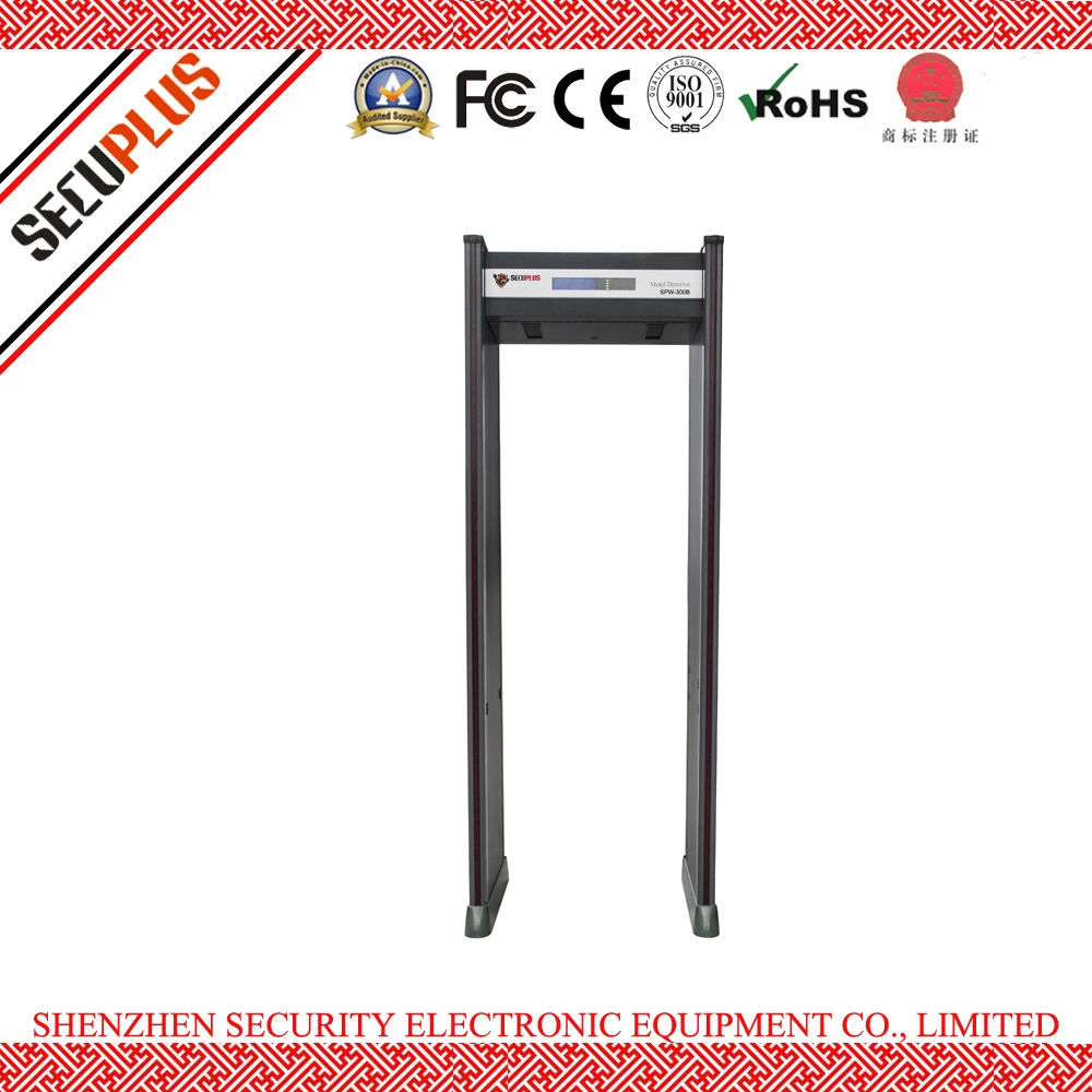 outdoor use door frame metal detector gate with body temperature detection system