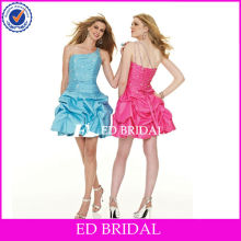 Ball Gown One Shoulder Sparkly Beaded Short Low Price Homecoming Dresses