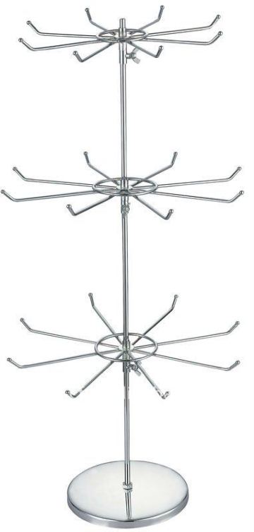 chrome metal Counter spinner clothes display rack
