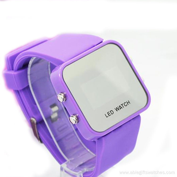 Fashion Kids Silicone strap white light led watches