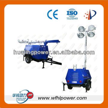 10kva diesel light tower, high mast mobile light tower