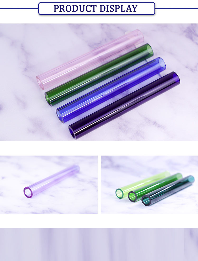 Best quality pyrex high borosilicate coloured clear hard glass tubing