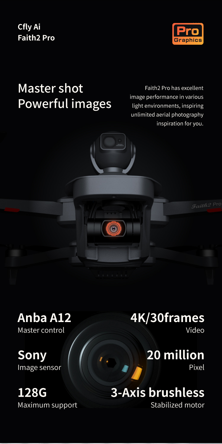 C-FLY Faith2 Pro Drone 4K Profesional 3-Axis Gimbal 5G Wifi GPS Drone With Camera Obstacle Avoidance Foldable RC Quadcopter