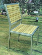 KSDC-042 stainless steel teak chairs