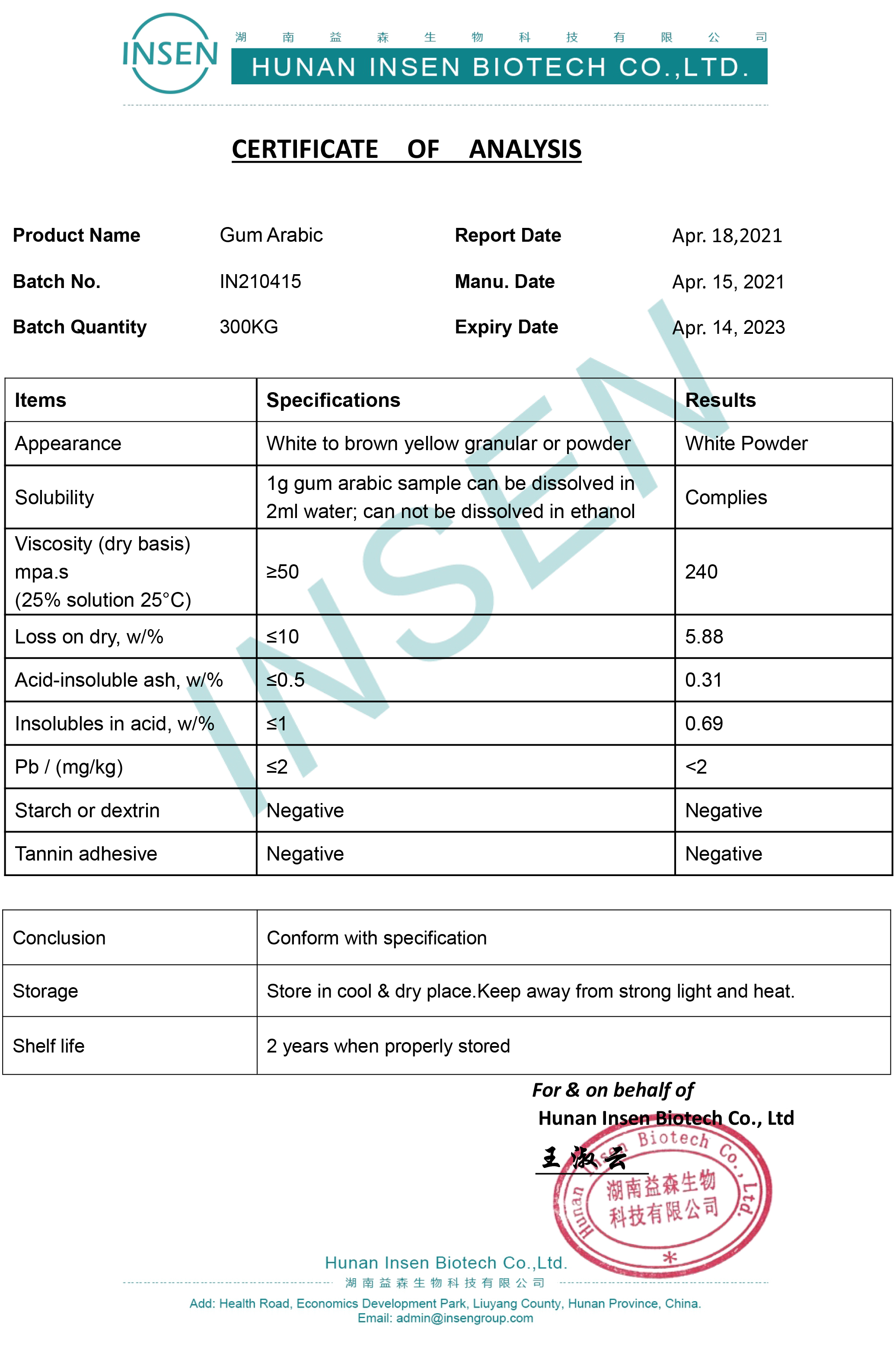 Hot Sell Food Additive Gum Arabic Price