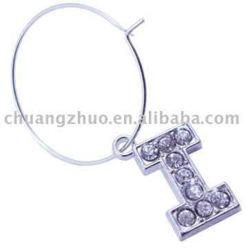 metal wine charm