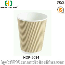 12 oz jetable ondulation mur papier café tasse (HDP-2014)