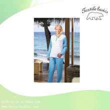 100% 180gsm interlock printed spring long sleeve shirt suit