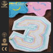 Number patches for clothing brand patch custom embroidered patches
