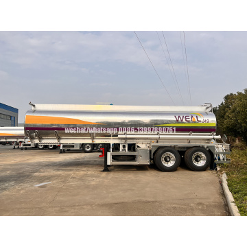 ​BPW 2 Axles Polished Mirror Surface Aluminium Alloy Semi Trailer