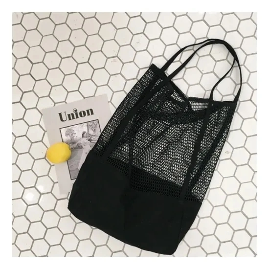 Simple Fashion Large Capacity Women Mesh Transparent Bag Double-Layer Large Beach Bags