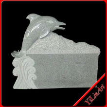 Dolphin Tombstone, Granite Tombstone, Tombstone Design YL-R496