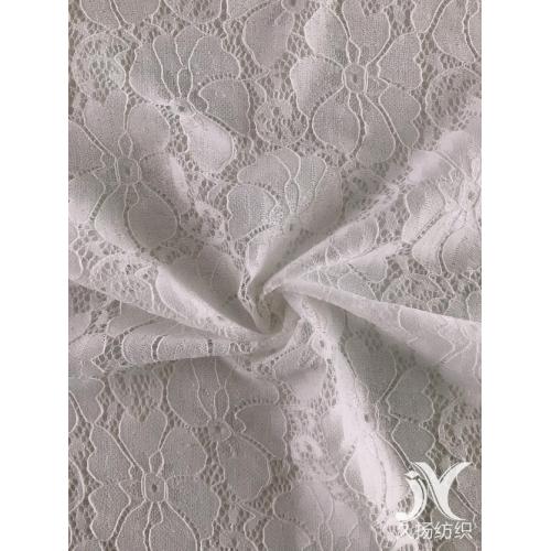 Dentelle poly spandex blanche