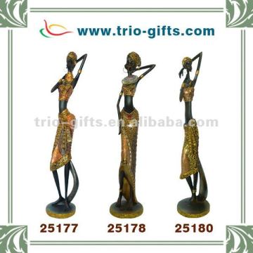 african crafts resin lady figurine