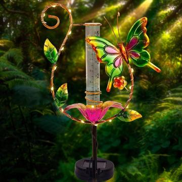 Solar Powered Lighted Butterfly Garden Stakes Decor