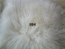 Long wool Genuine mongolian lamb fur cushion cover in high quality