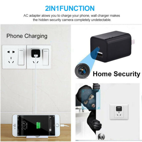 1080P Security Night Vision Baby Camera Motion Wireless WiFi Mini Camera Wall Charger Plug Indoor Security Camera