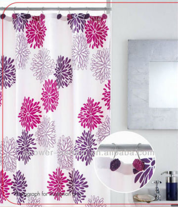 New Fun Funky Floral polyester printed Shower Curtain